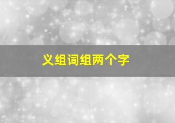 义组词组两个字