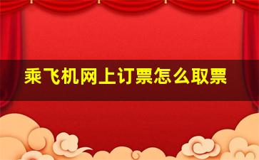 乘飞机网上订票怎么取票