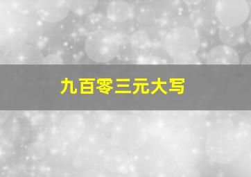 九百零三元大写