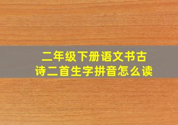 二年级下册语文书古诗二首生字拼音怎么读