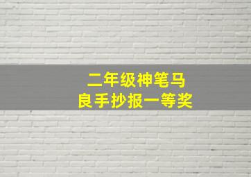 二年级神笔马良手抄报一等奖