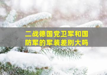 二战德国党卫军和国防军的军装差别大吗