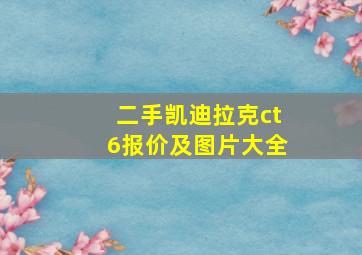 二手凯迪拉克ct6报价及图片大全