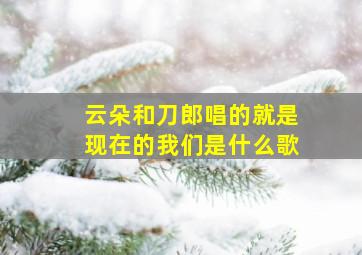 云朵和刀郎唱的就是现在的我们是什么歌