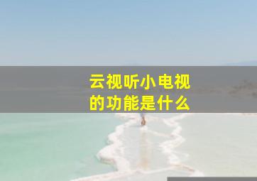 云视听小电视的功能是什么