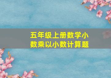 五年级上册数学小数乘以小数计算题