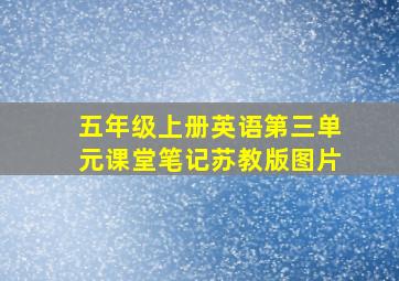 五年级上册英语第三单元课堂笔记苏教版图片