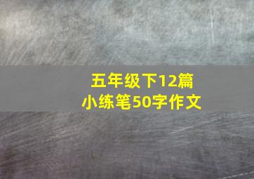 五年级下12篇小练笔50字作文