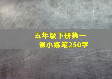 五年级下册第一课小练笔250字