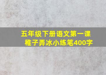 五年级下册语文第一课稚子弄冰小练笔400字