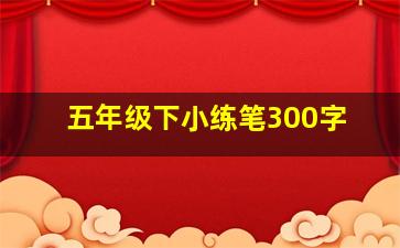 五年级下小练笔300字