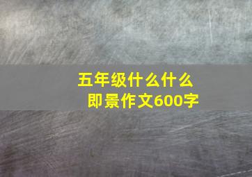 五年级什么什么即景作文600字