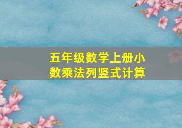 五年级数学上册小数乘法列竖式计算