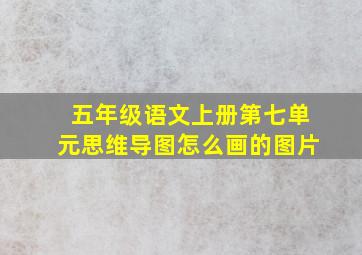 五年级语文上册第七单元思维导图怎么画的图片