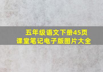 五年级语文下册45页课堂笔记电子版图片大全