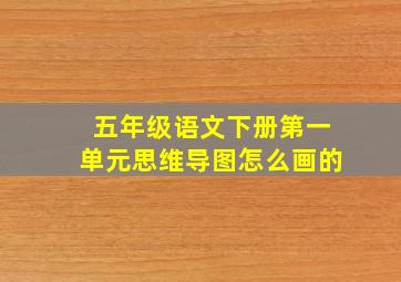 五年级语文下册第一单元思维导图怎么画的