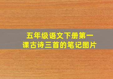 五年级语文下册第一课古诗三首的笔记图片