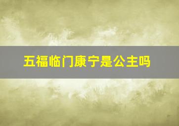 五福临门康宁是公主吗