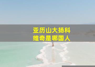 亚历山大扬科维奇是哪国人