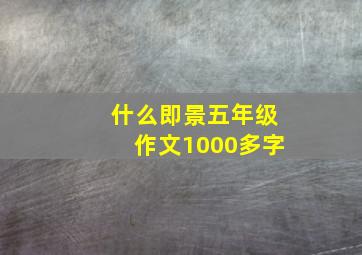 什么即景五年级作文1000多字