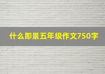 什么即景五年级作文750字