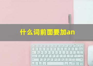 什么词前面要加an