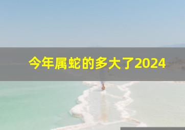 今年属蛇的多大了2024