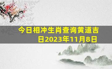 今日相冲生肖查询黄道吉日2023年11月8日