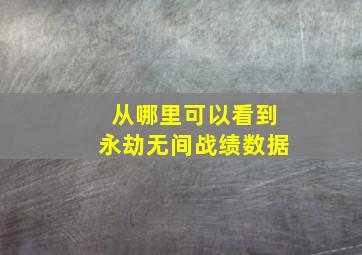 从哪里可以看到永劫无间战绩数据