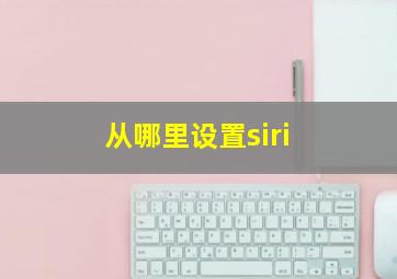 从哪里设置siri