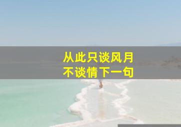 从此只谈风月不谈情下一句