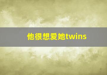 他很想爱她twins