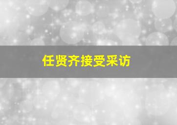 任贤齐接受采访