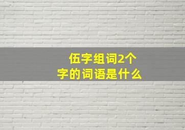 伍字组词2个字的词语是什么