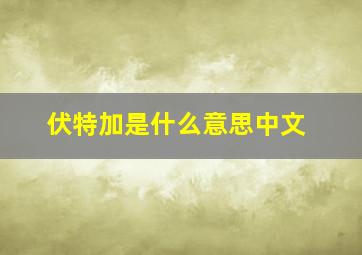 伏特加是什么意思中文