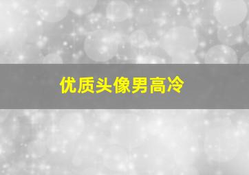 优质头像男高冷