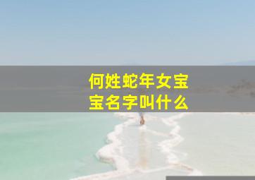 何姓蛇年女宝宝名字叫什么