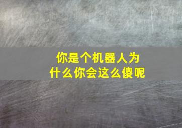 你是个机器人为什么你会这么傻呢