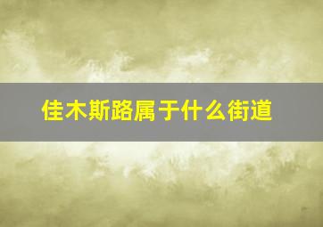 佳木斯路属于什么街道