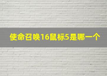 使命召唤16鼠标5是哪一个