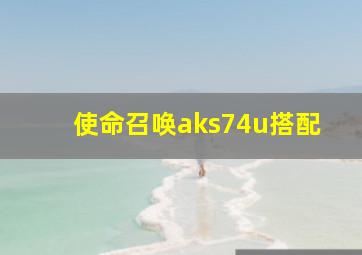 使命召唤aks74u搭配