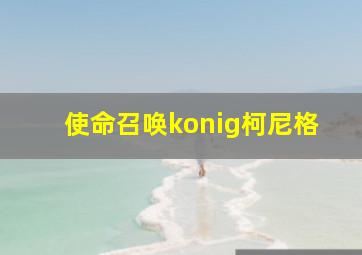 使命召唤konig柯尼格