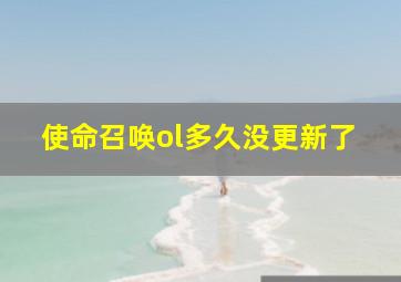 使命召唤ol多久没更新了