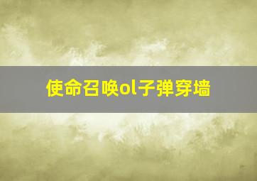 使命召唤ol子弹穿墙