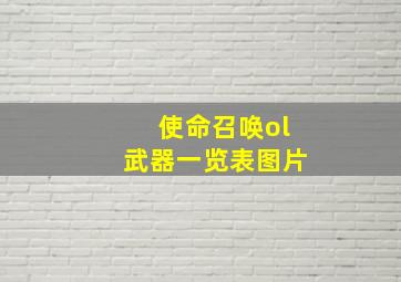 使命召唤ol武器一览表图片