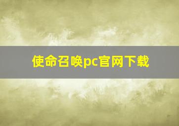 使命召唤pc官网下载