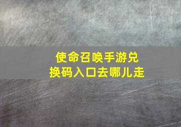 使命召唤手游兑换码入口去哪儿走