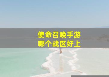 使命召唤手游哪个战区好上