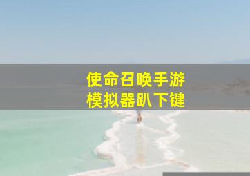 使命召唤手游模拟器趴下键