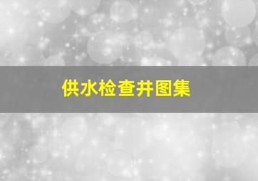 供水检查井图集